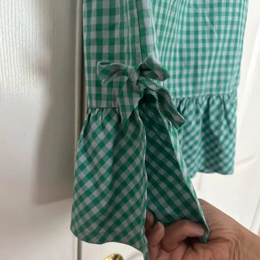 J Crew Printed‎ Bow-Back Peplum Flouncy Tank Top Tie Side Detail Sz XS runs big
